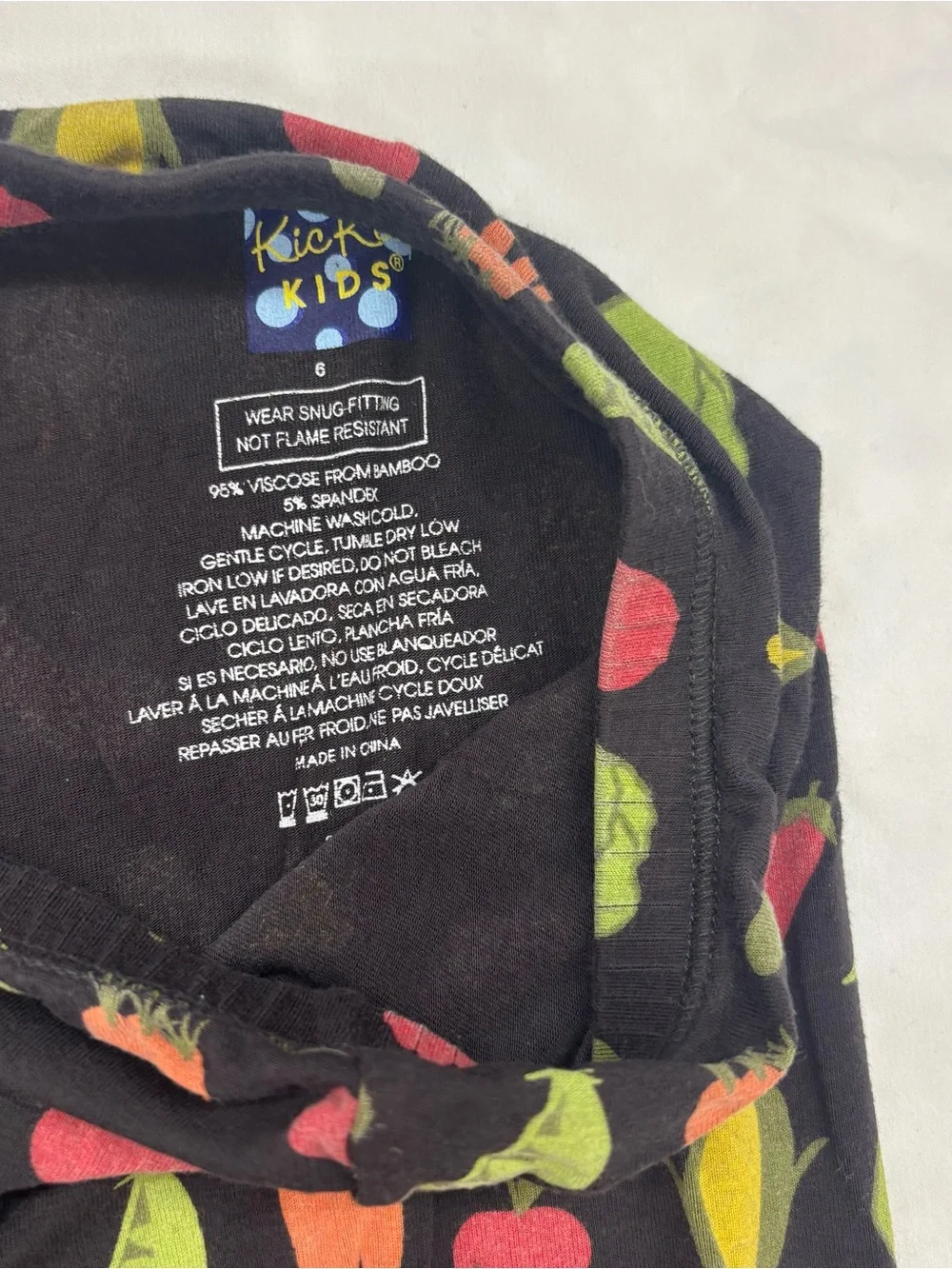 Kickee Pants Garden Eat Your Veggies Bunny Pajamas Size 6 Bamboo Soft